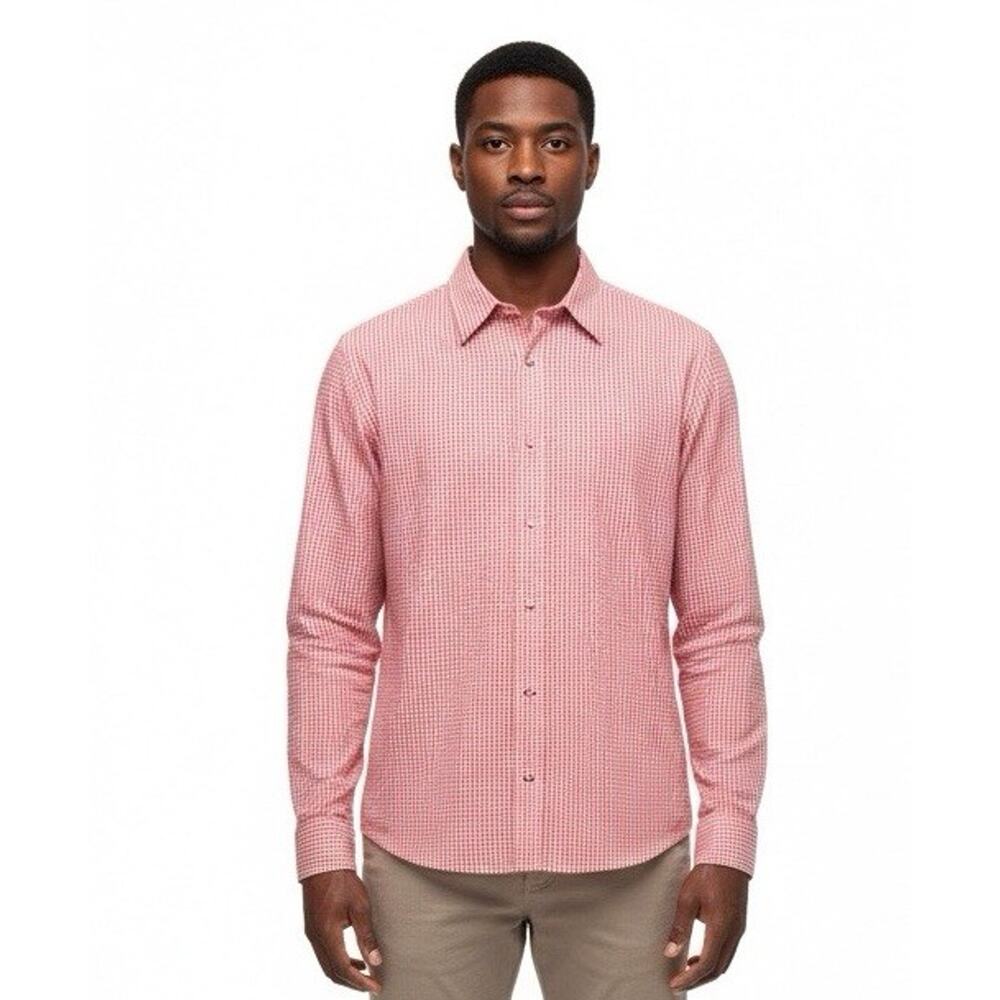 Landhaus 100% Cotton Red Gingham Oxford Size Medium